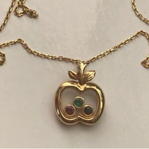 K18YGミキモトmikimoto アップルペンダントネックレス