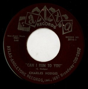 【7inch】試聴　CHARLES HODGES 　　(ALT 2016) CAN I RUN TO YOU / THERE IS LOVE