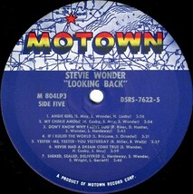 【ＬＰ】　STEVIE WONDER 「 LOOKING BACK 」 ( MOTOWN 804 )_画像5