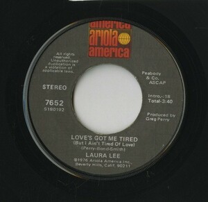 【7inch】試聴　LAURA LEE 　　(ARIOLA AMERICA 7652) YOU'RE BARKING UP THE WRONG TREE / LOVE'S GOT ME TIRED