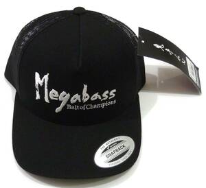 未使用 新品 メガバス キャップ 帽子 MEGABASS BRUSH TRUCKER ブラッシュ トラッカー ブラック/ホワイト タグ付き！！