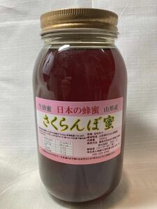 さくらんぼ蜂蜜　1200ｇ　山形/秋田　フルーティー　純粋　国産　生はちみつ　非加熱　稀少　