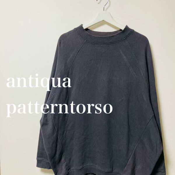 antiqua patterntorso アンティカ　長袖　コクーン　トレーナー