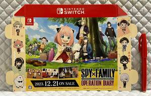 【非売品 店頭用箱POPのみ】《1点物》スパイファミリー オペレーションダイアリー SPY×FAMILY OPERATION DIARY【告知 販促】アーニャ ヨル