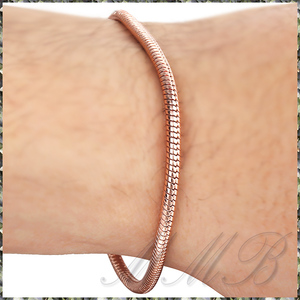 [BRACELET] Rose Gold Filled Snake Bone ローズゴールド スネークチェーン ブレスレット φ2.8x230mm (9.5g)