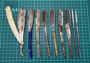 送料無料！！ 日本剃刀 日下開山 へんこつ YASUKISTEEL すぼら 玉鋼 岩崎 耳剃り　まとめて　シザー　ハサミ　鋏　理容品