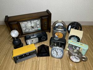 送料無料！！ SEIKO セイコー / CITIZEN シチズン / COPAL / TOKYO CLOCK / 置き時計 目覚まし時計 パタパタ時計 レトロ 13個まとめて