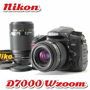 美品★ニコン D7000 ダブルズーム★望遠レンズ付き！★ショット数わずか4,365回！