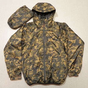 マック camo reversible fiber down ★ 迷彩 カモフラ 中綿入りジャンパー L リバーシブル 収納袋付き ★h