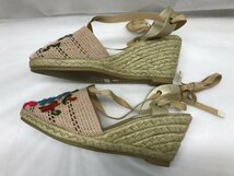 【未使用保管品】サンダル メーカー不明 LT.BEIGE Lサイズ 花柄 レディース 箱付き_画像8