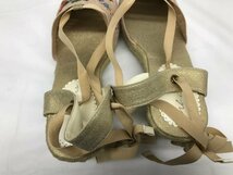 【未使用保管品】サンダル メーカー不明 LT.BEIGE Lサイズ 花柄 レディース 箱付き_画像5