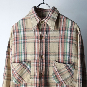 70s ポルトガル製 BIG MAC ビックマック JC Penney コットン ネルシャツ size L / 古着 ヴィンテージ 