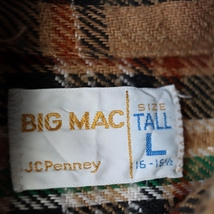 70s BIG MAC ビックマック JC Penney コットン ネルシャツ size L / 古着 ヴィンテージ _画像6