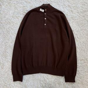 [ new goods unused ] Burberry London cashmere . knitted sweater Logo embroidery Brown 