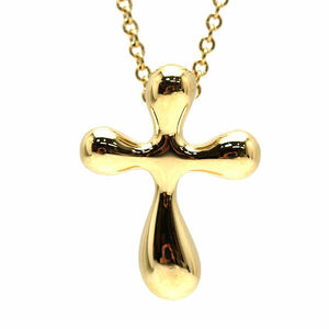Tiffany&Co. ティファニー クロス ネックレス 約40.5cm K18 18金 ゴールド エルサ・ペレッティ 十字架 21362