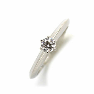 Tiffany&Co. ティファニー ソリティア リング 9号 H/VS1 ダイヤモンド 0.22ct Pt950 プラチナ 指輪 一粒ダイヤ 21539