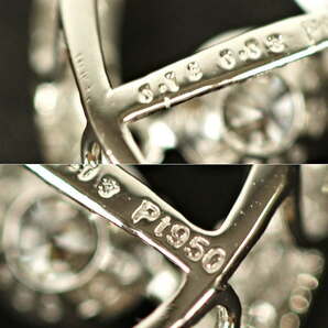 ダンシングダイヤ ダイヤモンド 0.18ct ネックレス Pt950 プラチナ 動く 馬蹄 ホースシュー 全長約39cm 21428の画像7
