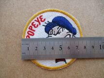 80s POPEYE ポパイ ワッペン/アメコミ水夫コミック昭和レトロSailor Manアニメ横振り刺繍Elzie Crisler Segar漫画アップリケpatches S34_画像9