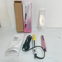 未使用品 ヘアアイロン 2台まとめ売り ピンク ホワイト ストレートヘアアイロン コンパクト C007_画像1