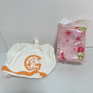 １円〜 新品 未使用品 HSIN 軽量ランチボックス ランチバック付き 弁当箱 ピンク 桜 シリコン 電子レンジ・食洗機OK 折りたたみ式 C010