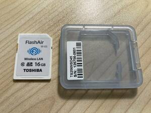【稼働品】東芝 TOSHIBA FlashAir W-03 SD-WC016G 16GB 無線SDカード 中古 動作確認済