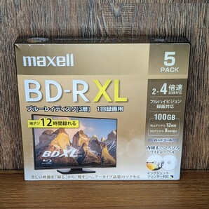 mX5【新品】maxell BD-RXL100GB×5枚 BDXL対応機専用パッケージそのまま箱に入れてネコポス発送！