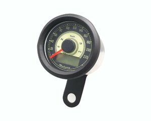 48mm retro face indicator attaching speed meter black 