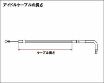 【ネコポスOK】 41インチ アイドルケーブル 90° ステンメッシュ 96y- ハーレー エボ ソフテイル ダイナ ツアラー TC88 FXD FLST FXSTFLST_画像2