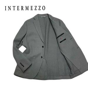 《極美品》INTERMEZZO インターメッツォ　ワッフル テーラードジャケットグレー　ＬＬサイズ