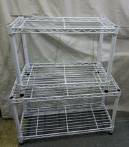 ホームエレクター メタルラック① Home ERECTA ホワイト 75*30*45.5 60*30*45.5ｃｍ 透明プラスチック板４枚付 飾り棚 収納 高さ調整可能_画像1