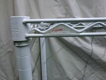 ホームエレクター メタルラック① Home ERECTA ホワイト 75*30*45.5 60*30*45.5ｃｍ 透明プラスチック板４枚付 飾り棚 収納 高さ調整可能_画像2