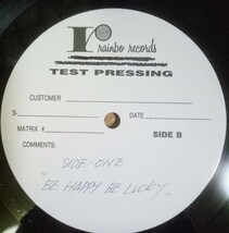 超貴重盤・テストプレス / SIDE-ONE - BE HAPPY BE LUCKY (Promo LP Vinyl レコード) / Legendary 1990s Japan ネオロカビリー _画像2