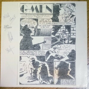 Супер редкое издание / Автограф / G-MEN - DARK TRAIN (12'EP Vinyl Vinyl) / aka BLUE CATS / Beltane Fire / Клинт Брэдли / Нео-Рокабилли