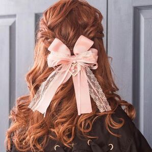 LIZLISA リズリサ ハートレースリボンバレッタ ヘアクリップ 量産型 地雷