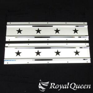  limited time!20% off sale! mud guard stay weight stainless steel decoration board 630mm specular star pulling out star pattern left right set reverse side board attaching![RQMG53]