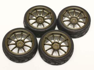 1/10 touring car for tire collection included ending * bronze 10ps.@ spoke wheel 4 pcs set 