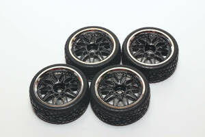1/10 touring for pattern attaching Raver tire collection included ending *LM black mesh manner wheel 4 pcs set 