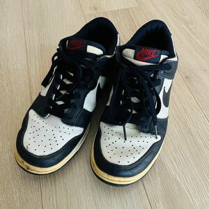 【希少】NIKEナイキ ダンクLOW630358-141 US8.5 26.5cm (ヴィンテージ紺ミシガン 90年代)DUNK LOW/ダンクロウ/スニーカー/ネイビー