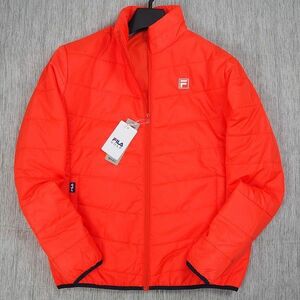 P902 新品 FILA GOLF フィラ ゴルフ フルジップ 中綿 ジャケット ブルゾン 撥水加工 ハイネック M オレンジ