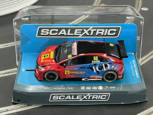 No.111 SCALEXTRIC BTCC Honda Civic TypeR 2016 Eurotech Honda Civic.55 Jeff Smith [新品未使用 1/32スロットカー]