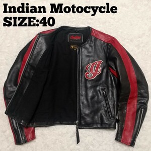 Indian Motocycle◆ステアハイド レザーライダース 黒40/メンズ インディアンモーターサイクル レザージャケット ライダースジャケット 革
