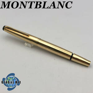 ★D11199/MONTBLANC モンブラン/万年筆/マイスターシュテュック №84/ペン先 18C 75/ゴールド×ブラック/パーツ欠品有