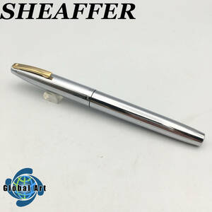 ★D11258/SHEAFFER シェーファー/万年筆/ペン先 14K 585/シルバー×ゴールド/刻印有