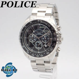 う11391/POLICE ポリス/クオーツ/メンズ腕時計/クロノグラフ/スモセコ/文字盤 ブラック/12545J