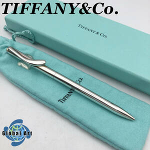 ★D12199/TIFFANY&Co. ティファニー/ボールペン/エルサペレッティ/ティアドロップ/925/ツイスト式/シルバー/箱・ケース付/筆記OK