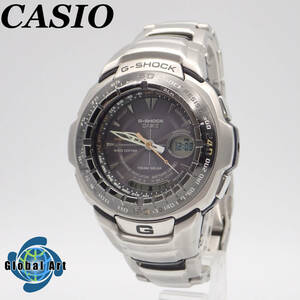 う12086/CASIO カシオ/G-SHOCK/The G/電波ソーラー/メンズ腕時計/ブラック×シルバー/GW-1610BJ/ジャンク