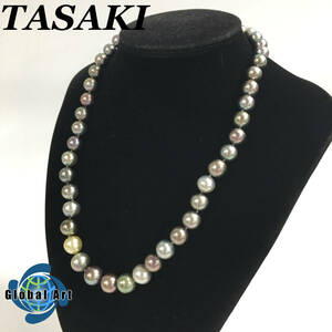 ★E01216/TASAKA 田崎真珠/真珠 パール/ネックレス/金具 SILVER/パール直径 約8㎜～約10㎜/総重量 約56.9ｇ