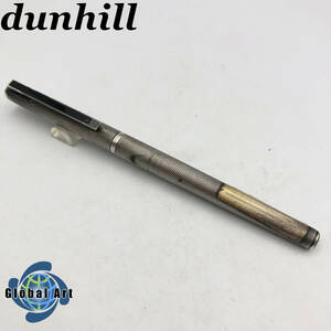 ★E01327/dunhill ダンヒル/万年筆/dロゴ/ジェムライン/ペン先 14K 585 2/シルバー×ブラック