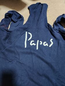 パパス　Tシャツ パーカー　S　紺