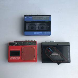 3点まとめて SONY ウォークマン WALKMAN ソニー FM/AM ラジオ カセットテーププレイヤー WM-F15 WM-F57 SANYO サンヨー JJ-P30 TAPE 現状品